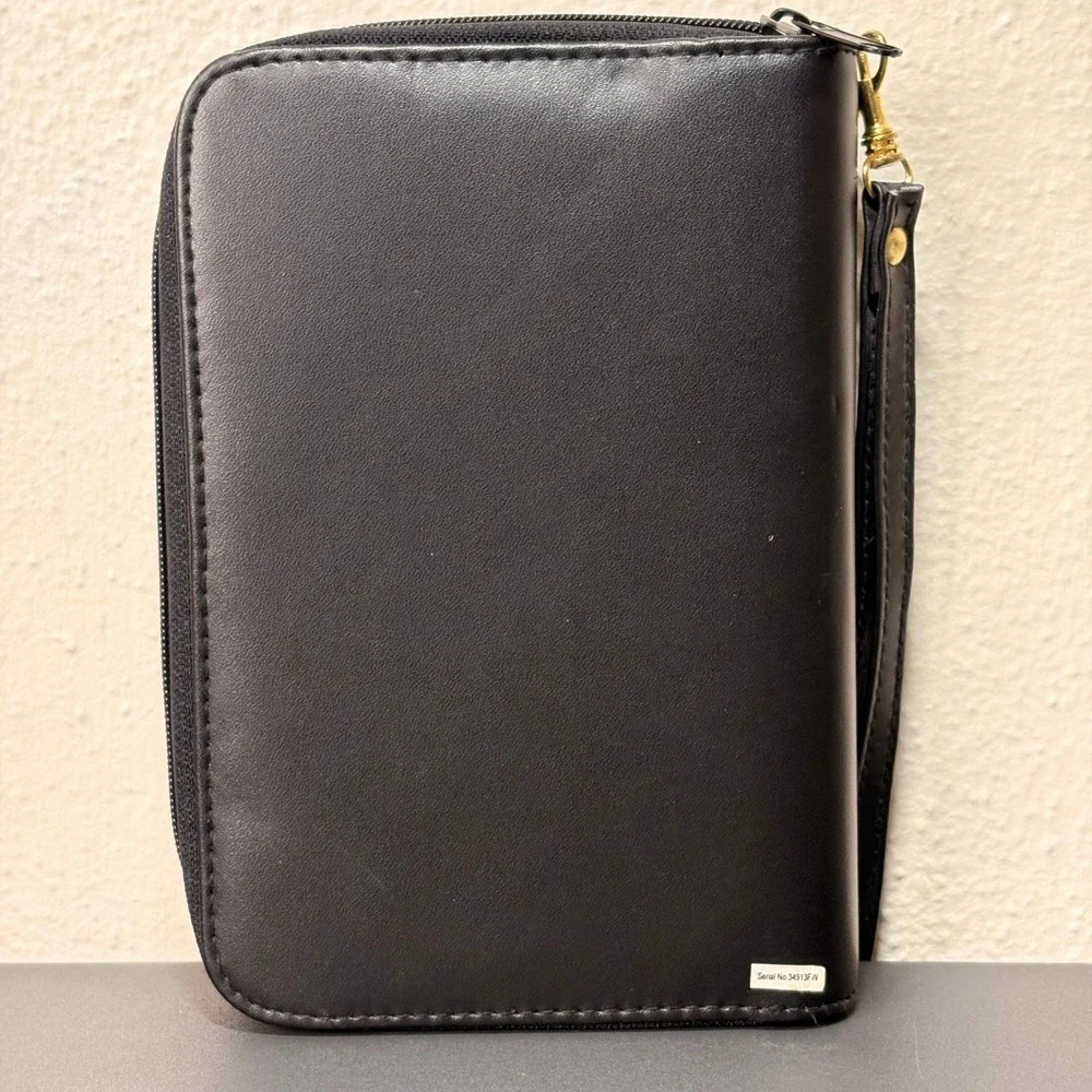 Advantage Organizer Planner Wallet Unisex OS Black Excellent Vintage Wristlet